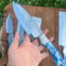 Custom Handmade D2 Steel Forged Chef Knife Set With Resin Handle Sheath 4