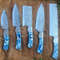 Custom Handmade D2 Steel Forged Chef Knife Set With Resin Handle Sheath 0