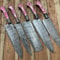Premium 5PCS Handmade Damascus Steel Chef Set Full Tang Kitchen Knives 1