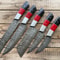 Luxury 5PCS Custom Forged Damascus Steel Chef Knife Set For Kitchen Use 0