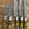 5PCS Handmade Damascus Steel Chef Knife Set Custom Forged Kitchen Cutlery 2