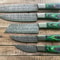 Exclusive 5PCS Handmade Damascus Steel Chef Set Full Tang Kitchen Knives 2
