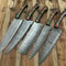 Premium Damascus Steel 5PCS Chef Knife Set Handcrafted Kitchen Cutlery 0