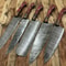 Artisan 5PCS Handmade Damascus Steel Chef Knives Kitchen Gift Collection 0