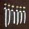 Custom Handmade 1095 D2 Steel Hunting And Kitchen Chef Knife Set With Leather Bag Hand Forged Dam 1