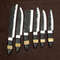 Custom Handmade 1095  D2 Steel Hunting And Kitchen Chef Knife Set With Leather Bag  Hand Forged Dam 2