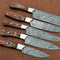 Handmade 5 Pcs Damascus Steel Chef Knife Set Professional Kitchen Cutlery Gift Box 0