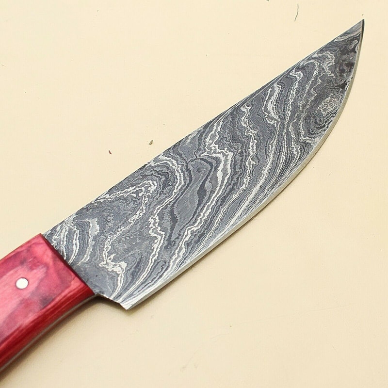 Custom Handmade Damascus Steel Kitchen Chef Knife Pakka Wood Handle Premium Culinary Blade 3