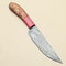 Unique Handmade Damascus Steel Knife Kitchen Chef Knife With Pakka Wood Handle 1