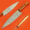 Damascus Steel Chef Knife Custom Handmade Culinary Knife With Pakka Wood Handle 0