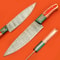 Handmade Damascus Steel Cooking Knife Custom Chef Knife With Elegant Pakka Wood Handle 0