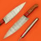 Handmade Full Tang Damascus Kitchen Chef Knife Pakka Wood Handle Custom Forged High Carbon Steel 0