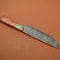 Handmade Full Tang Damascus Kitchen Chef Knife Rosewood Handle Custom Forged High Carbon Steel Bl 1
