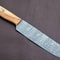 Handmade Full Tang Damascus Kitchen Chef Knife With Poplar Wood Handle Custom Forged High Carbon B 1