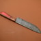 Damascus Steel Kitchen Knife Full Tang Handmade Chef Knife Poplar Handle 2