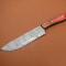 Damascus Steel Kitchen Knife Full Tang Handmade Chef Knife Poplar Handle 1