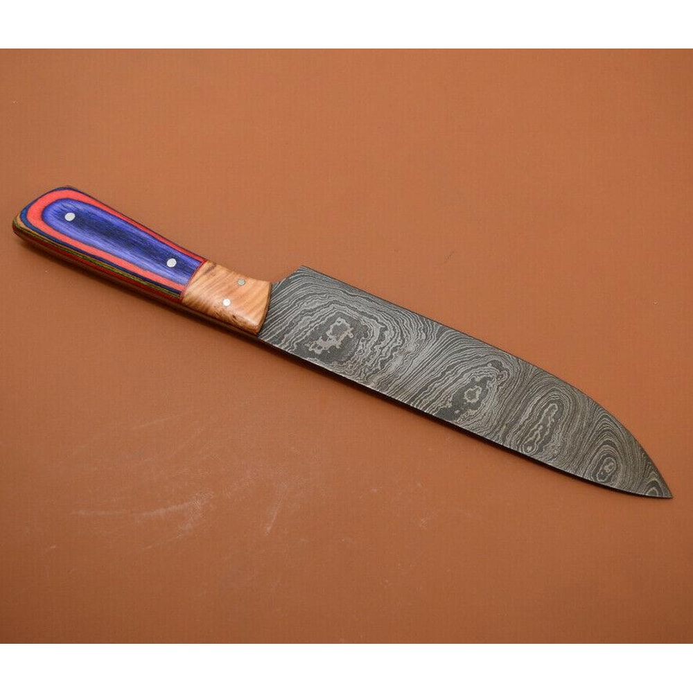 Chef Choice Handmade Damascus Knife Durable High Carbon Blade With Wood Handle 1