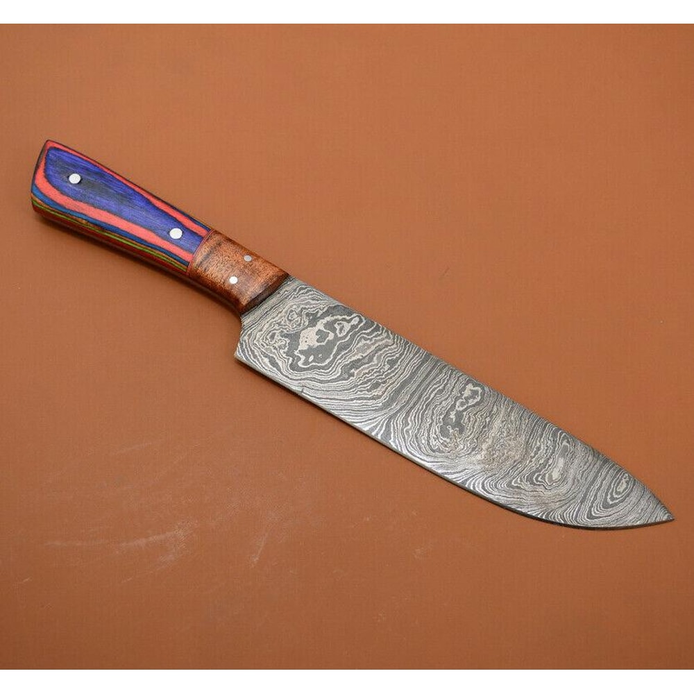 Chef Choice Handmade Damascus Knife Durable High Carbon Blade With Wood Handle 2
