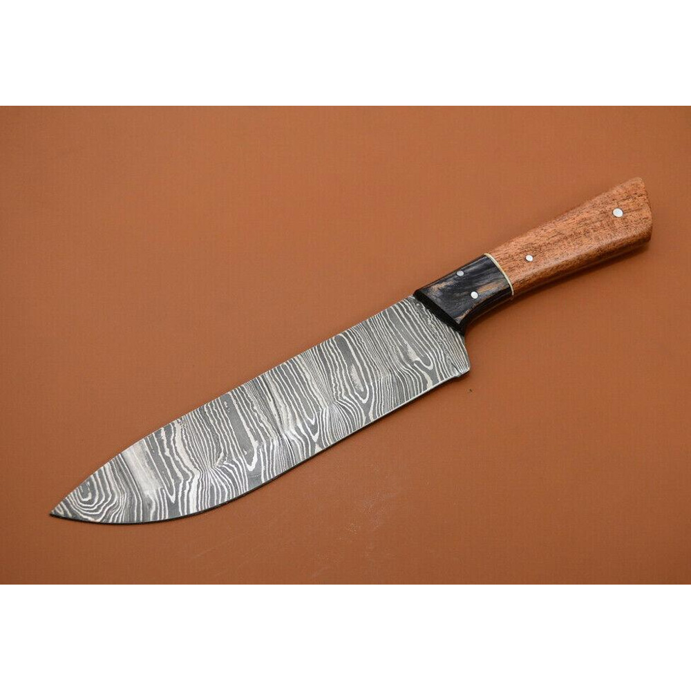 Chef Handmade Damascus Steel Knife Premium Kitchen Knife With Rosewood Handle 0