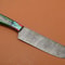 Handmade Full Tang Damascus Kitchen Chef Knife With Poplar Wood Handle Custom Forged High Carbon 2