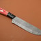 Hand Forged Damascus Steel Chef Knife Poplar Wood Handle Kitchen Blade 2