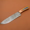 The Culinary Smith Damascus Steel Chef Knife With HandPolished Poplar Handle 0