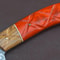 Artisan Forged Damascus Kitchen Knife Groov Dollar Wood Handle Handmade Perfection 3