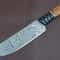 Custom Handmade Damascus Chef Knife Precision Blade With Groov Dollar Wood Grip 3