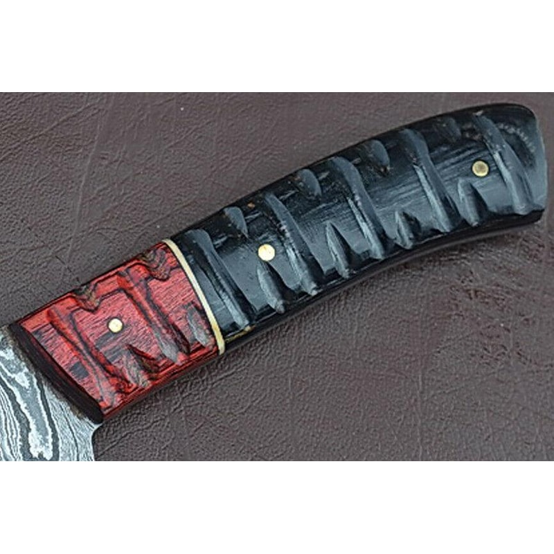 Luxury Damascus Steel Kitchen Knife Groov Dollar Wood Handle Professional Chef Tool 1