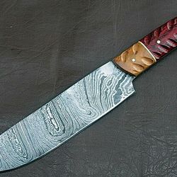 authentic damascus kitchen knife | groov dollar wood handle | culinary artisan edition