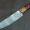 Authentic Damascus Kitchen Knife Groov Dollar Wood Handle Culinary Artisan Edition 0