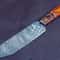 MasterChef Choice Handmade Damascus Knife With Exotic Groov Dollar Wood Handle 0