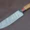 Elite Culinary Blade Full Tang Damascus Chef Knife Groov Dollar Wood Handle Design 0