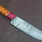 The Artisan Edge Custom Damascus Steel Kitchen Knife Groov Dollar Wood Handle 0