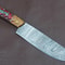 Luxury Handmade Damascus Chef Knife Groov Dollar Wood Handle Professional Kitchen Tool 1