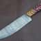 Luxury Handmade Damascus Chef Knife Groov Dollar Wood Handle Professional Kitchen Tool 0