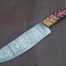 Luxury Handmade Damascus Chef Knife Groov Dollar Wood Handle Professional Kitchen Tool 0