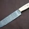 Handmade Full Tang Damascus Chef Knife With White Bone Handle Custom Kitchen Knife 0