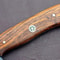 Handmade Full Tang Damascus Chef Knife With Rose Wood Handle Custom Kitchen Knife 2