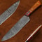 Custom Handmade Damascus Cooking Knife Full Tang Blade With Rose Wood Handle 0