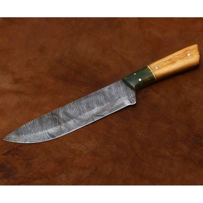 Handmade Damascus Kitchen Chef Knife 11 Full Tang Pakka Wood Handle 3