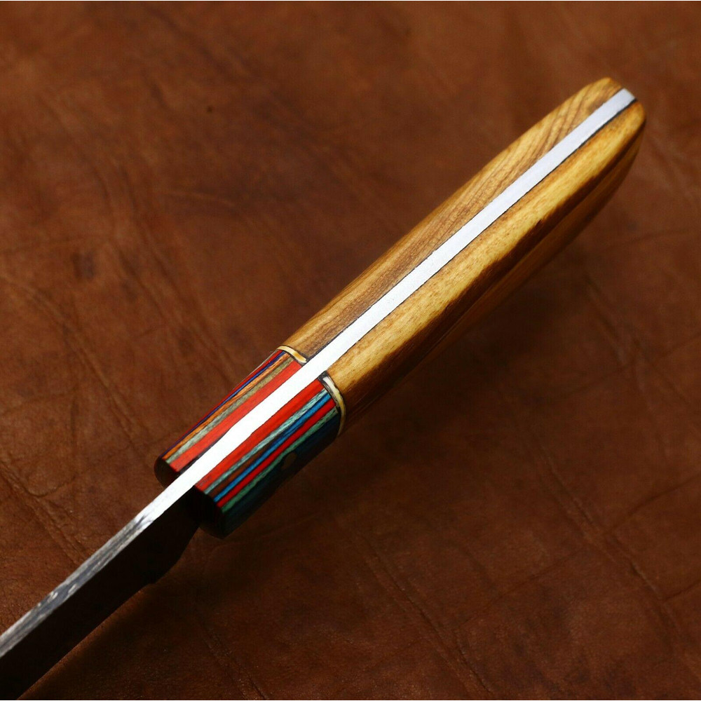 Premium Handmade Damascus Chef Knife Kitchen Knife With Pakka Wood Handle 1