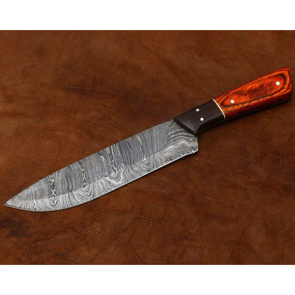 Professional Damascus Steel Kitchen Knife Handcrafted Chef Knife For Cooking Gift 3