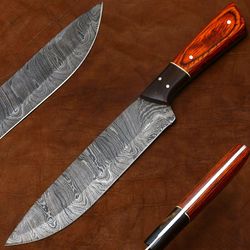 professional damascus steel kitchen knife | handcrafted chef knife for cooking & gift