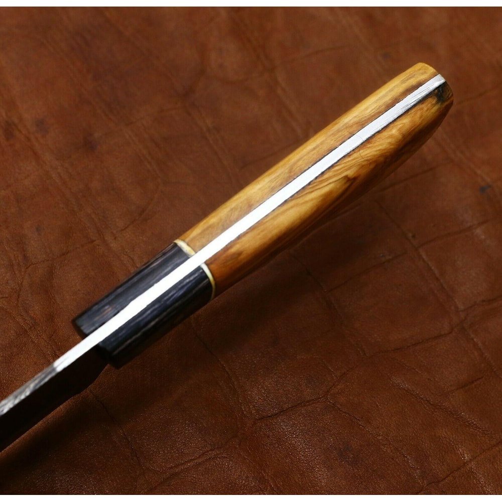 Hand Forged Damascus Chef Knife 11 Kitchen Knife With Elegant Pakka Wood Handle 2