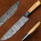 Hand Forged Damascus Chef Knife 11 Kitchen Knife With Elegant Pakka Wood Handle 0