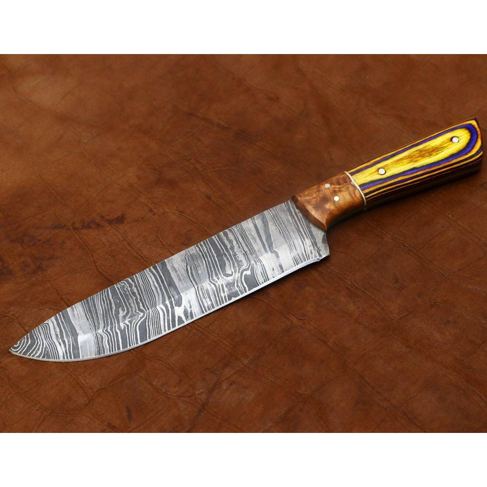 Professional Damascus Steel Kitchen Knife 11 Chef Knife With Durable Pakka Wood Handle 1