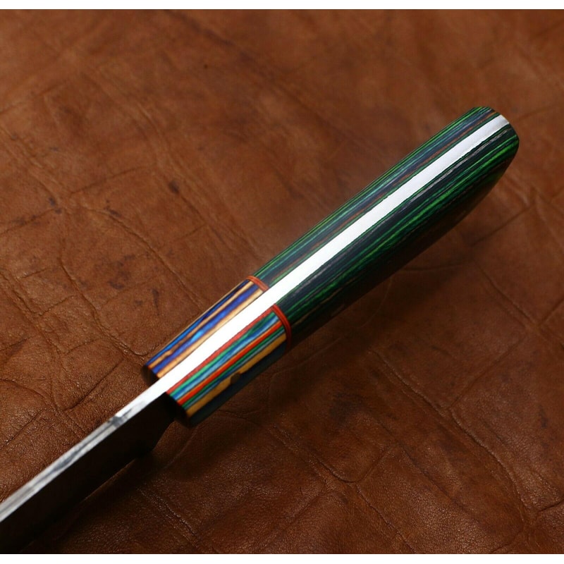 Exclusive Handmade Damascus Chef Knife 11Inch Kitchen Tool With Premium Wood Handle 2