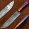 Elegant Damascus Steel Kitchen Knife 11 Inch Handmade Chef Knife Gift For Him 0