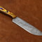 Handmade Damascus Cooking Knife Full Tang Blade With Pakka Wood Grip 1